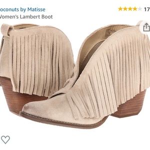 Coconuts by Matisse Lambert Fringe Boots - NWT